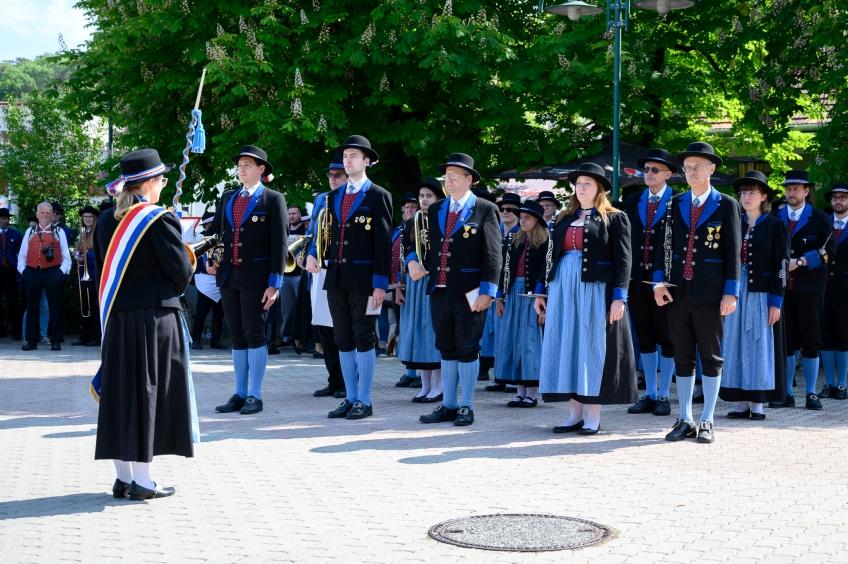 Bezirksblasmusikfest in Hirtenberg mit Marschmusikbewertung