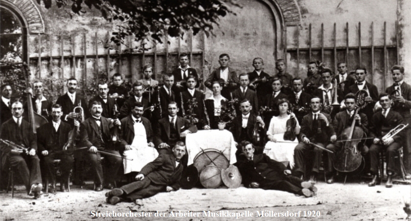 Streichorchester der Arbeiter Musikkapelle Möllersdorf 1920
